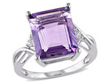 5.80 Carat (ctw) Amethyst & White Topaz Ring in Sterling Silver